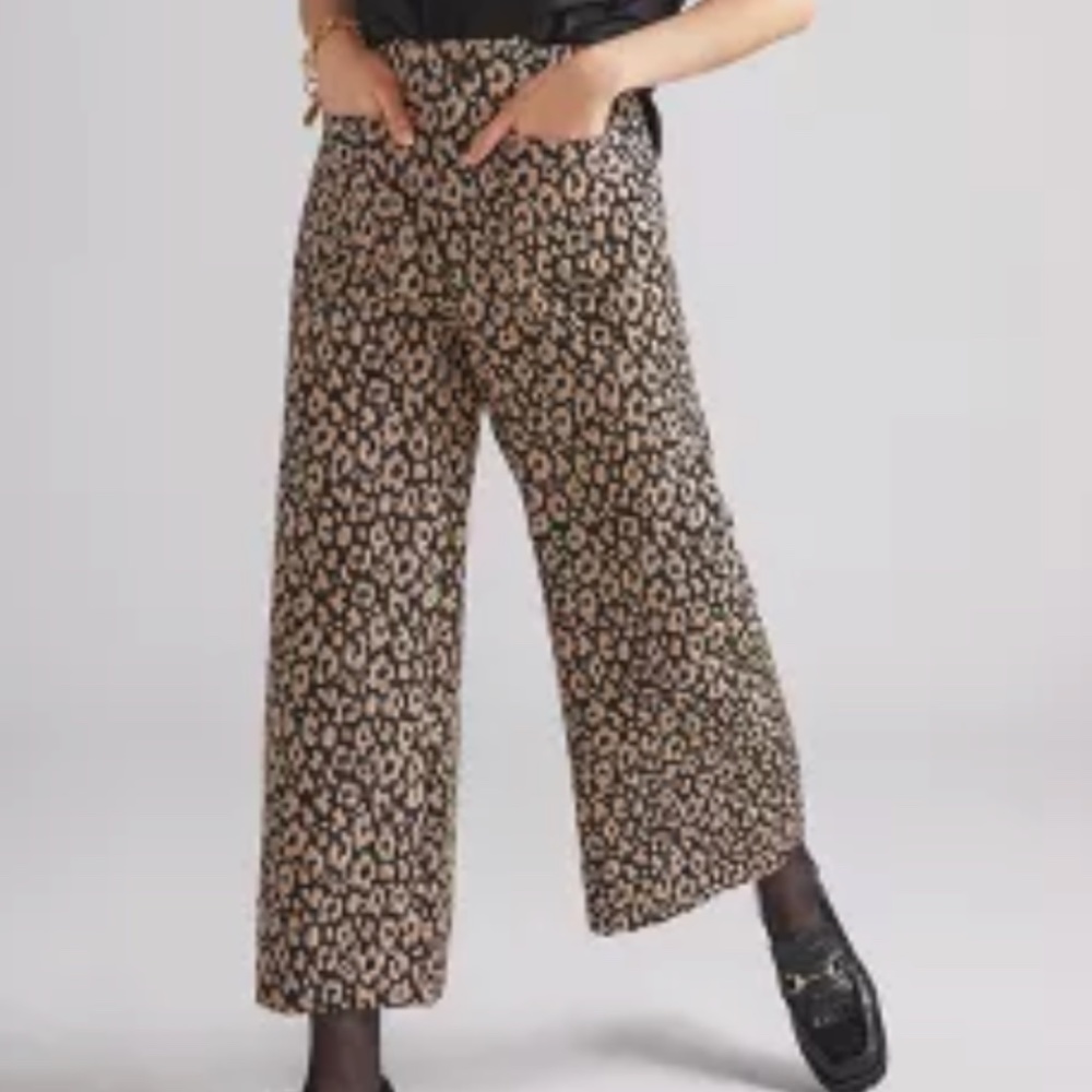 Maeve Leopard Brocade Pants